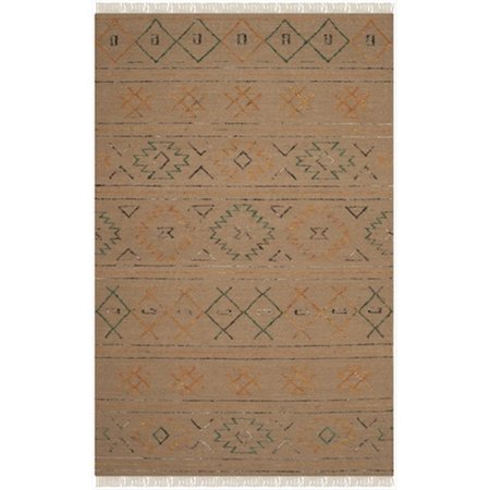 SAFAVIEH 5 x 8 ft. Medium Rectangle Contemporary Safari Multicolor Hand Knotted Rug SAF571A-5